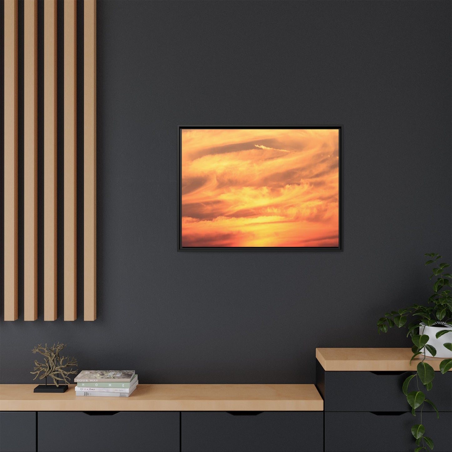 Burning Skies - Unique Stretched Canvas Wall Art - Art By Earth