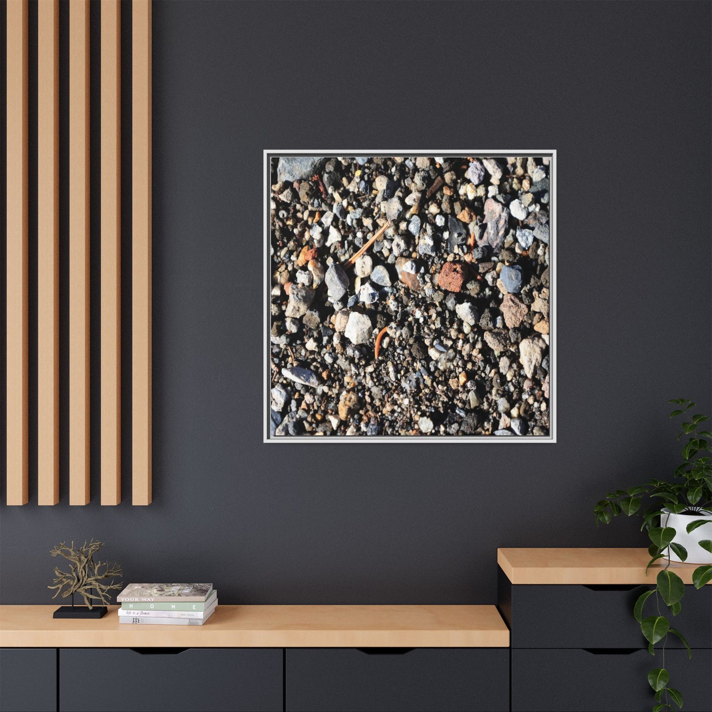 Stones and Soil - Unique Stretched Canvas Wall Art