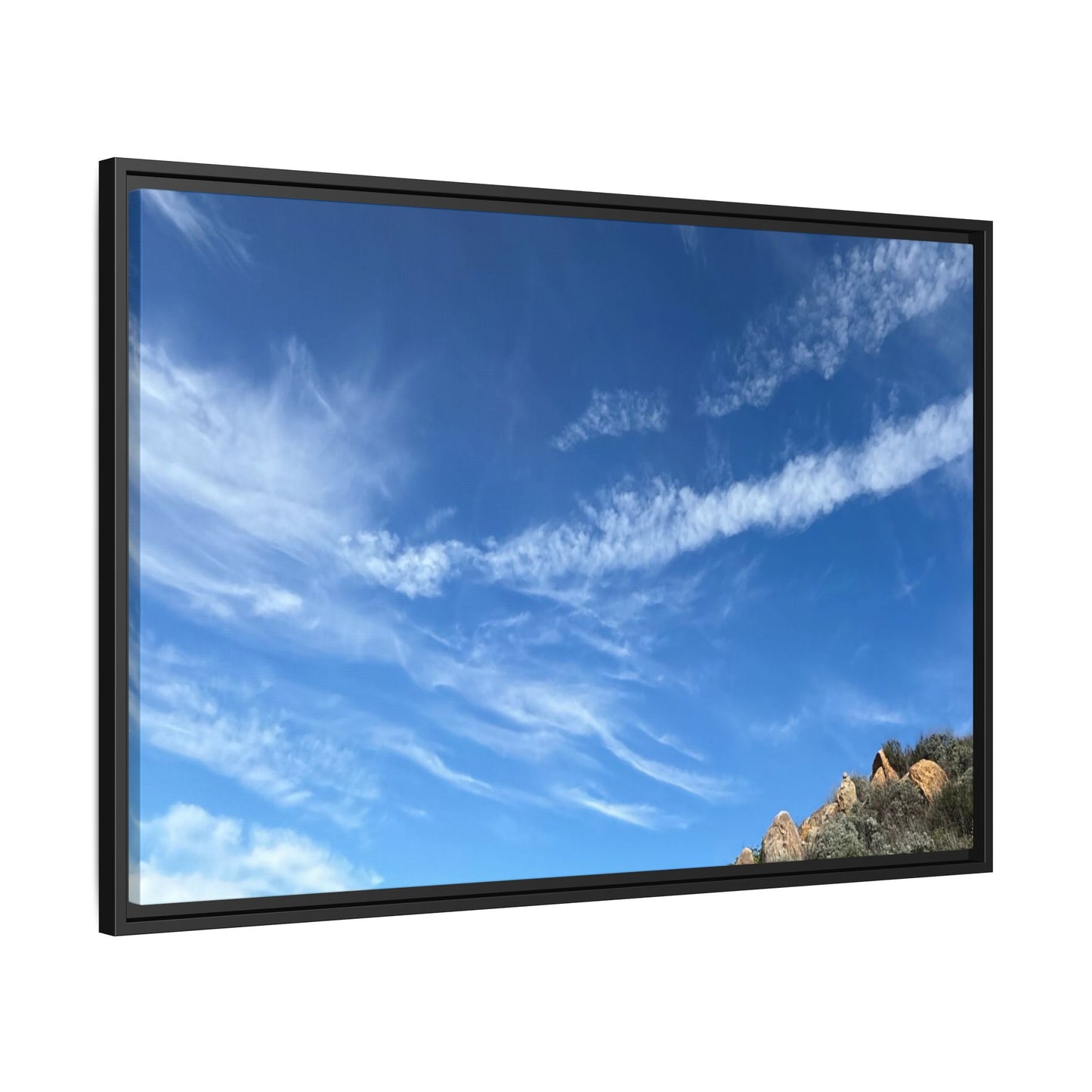 Arid Landscape with Rocky Outcrops - Unique Stretched Canvas Wall Art