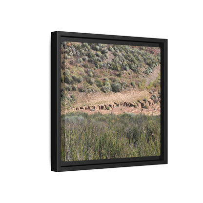 Ancient Dwellings in the Valley - Unique Stretched Canvas Wall Art - Art By Earth
