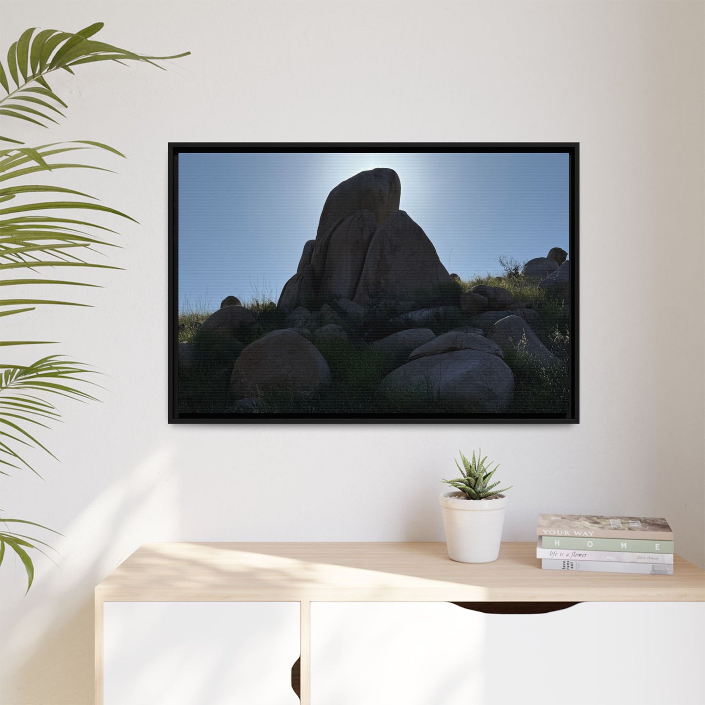 Boulder Silhouette - Unique Stretched Canvas Wall Art - Art By Earth