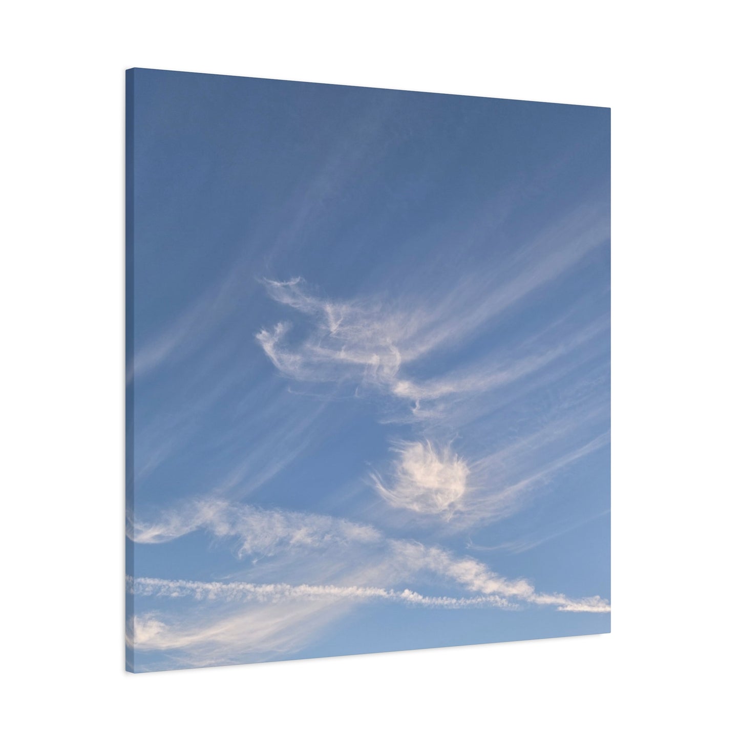 Wispy Whispers of Azure - Unique Frameless Canvas Wall Art - Art By Earth