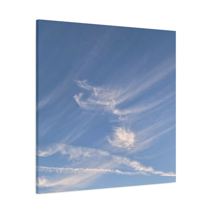 Wispy Whispers of Azure - Unique Frameless Canvas Wall Art - Art By Earth