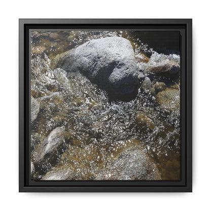 Water's Dance Over Stone - Unique Stretched Canvas Wall Art - Art By Earth