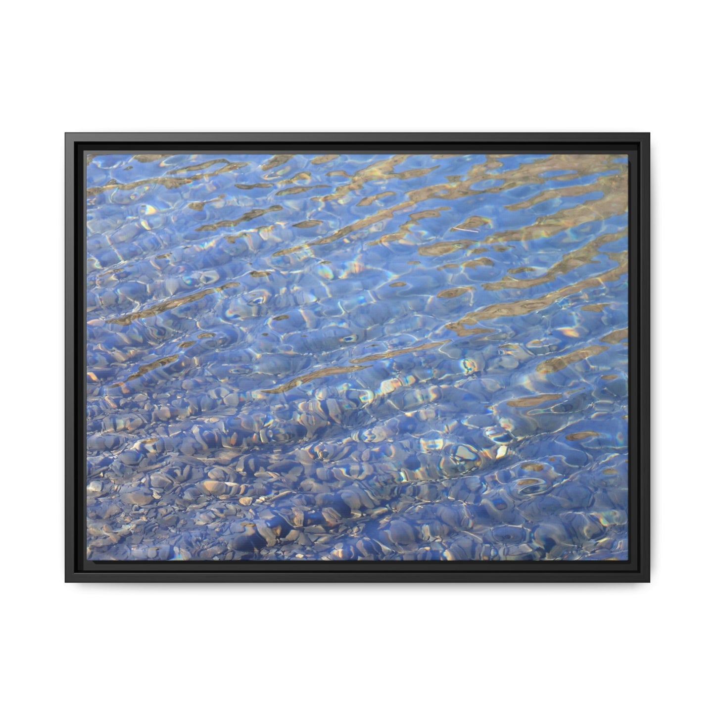 Aqua Fragments - Unique Stretched Canvas Wall Art