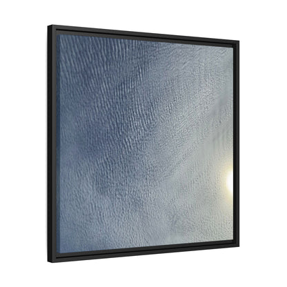 Undulating Whispers of Cerulean Stillness - Unique Stretched Canvas Wall Art - Art By Earth