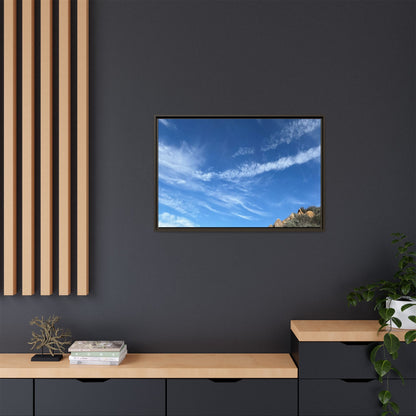 Arid Landscape with Rocky Outcrops - Unique Stretched Canvas Wall Art