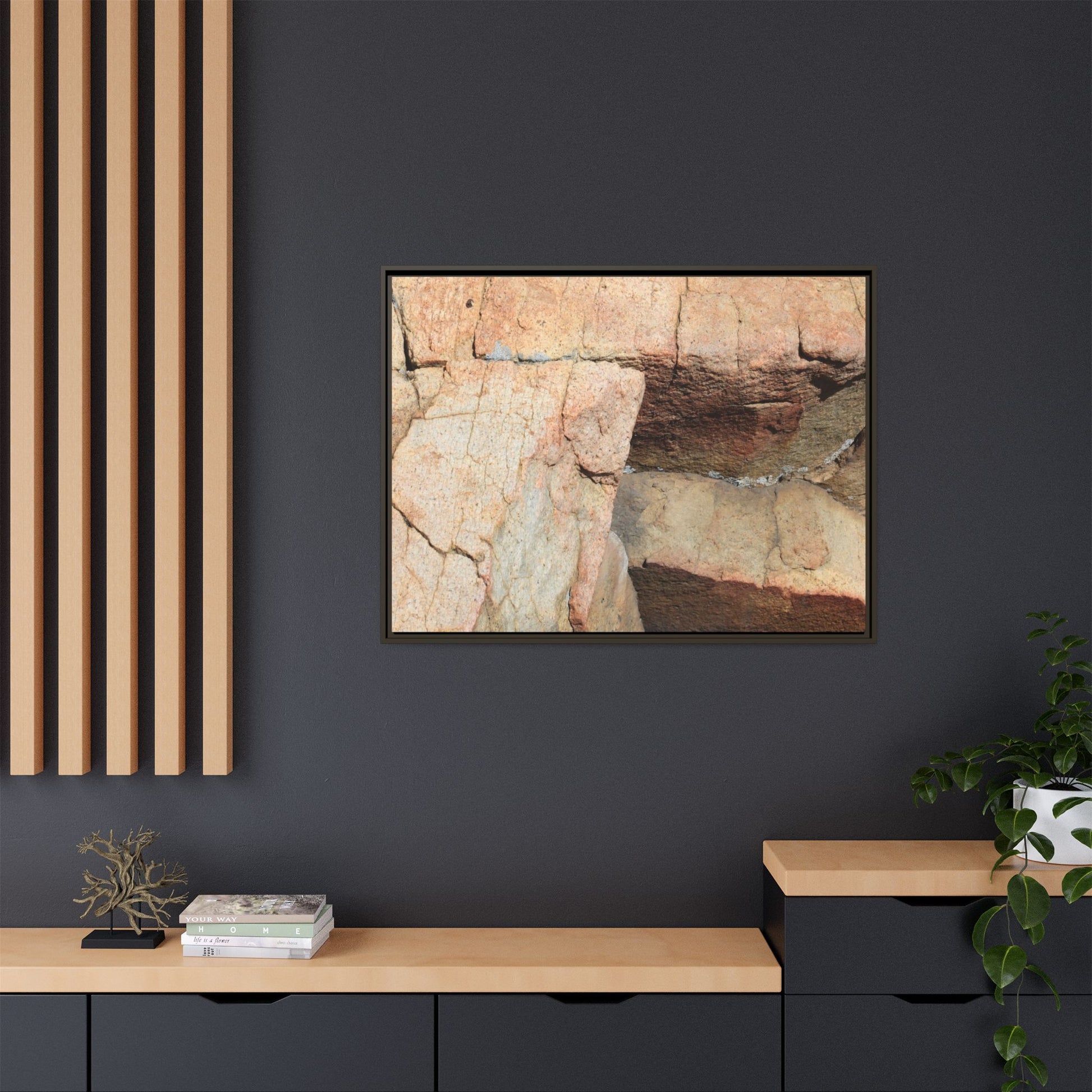 Fractured Stone - Unique Stretched Canvas Wall Art - Art By Earth