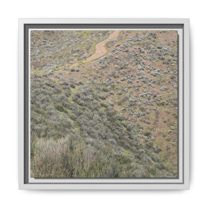 Arid Landscape with Winding Path - Unique Stretched Canvas Wall Art - Art By Earth