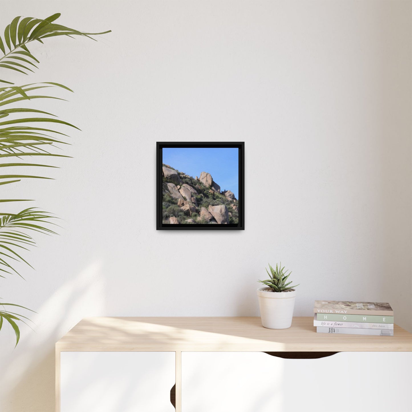 Ancient Boulders in Arid Landscape - Unique Stretched Canvas Wall Art - Art By Earth