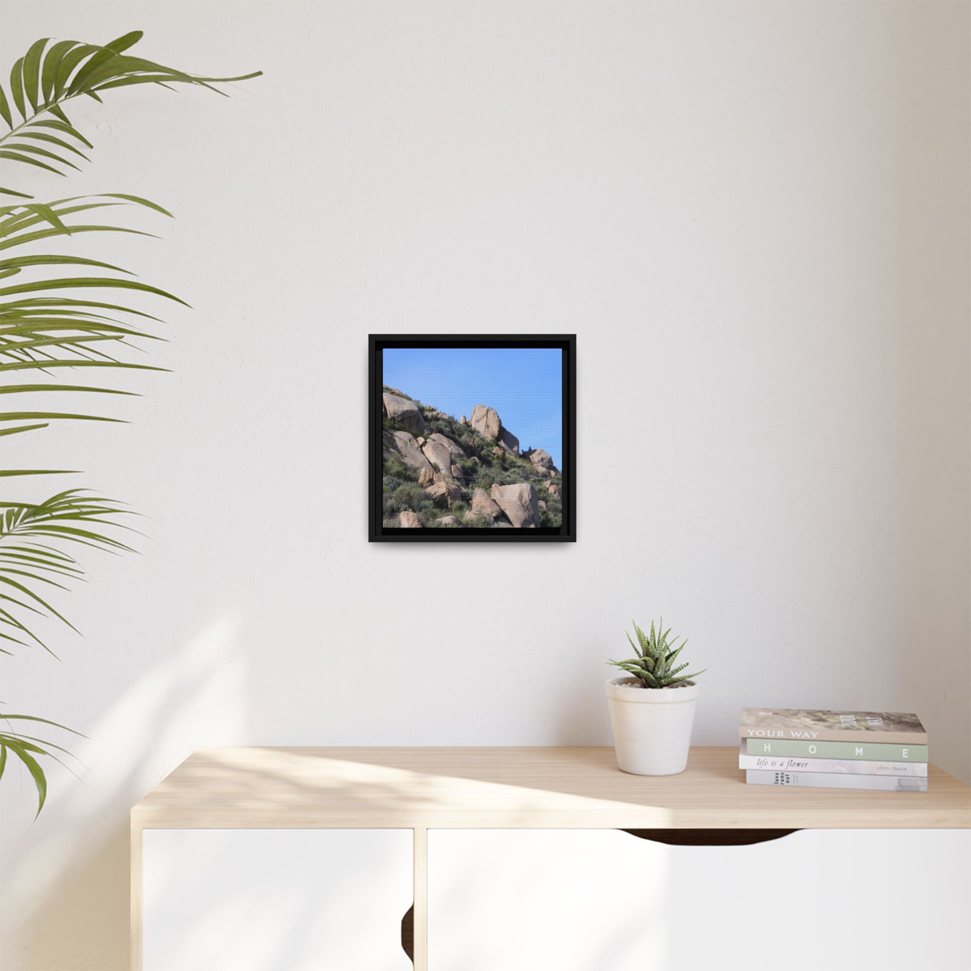 Ancient Boulders in Arid Landscape - Unique Stretched Canvas Wall Art - Art By Earth
