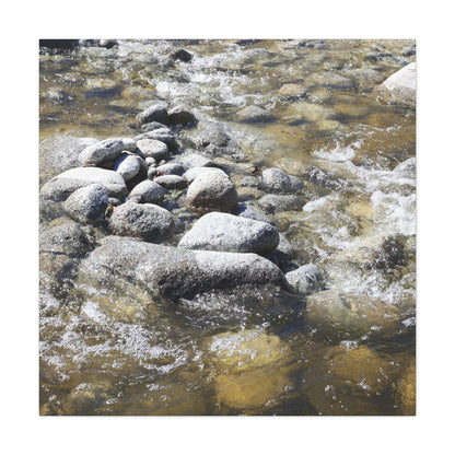 River Stones - Unique Frameless Canvas Wall Art - Art By Earth