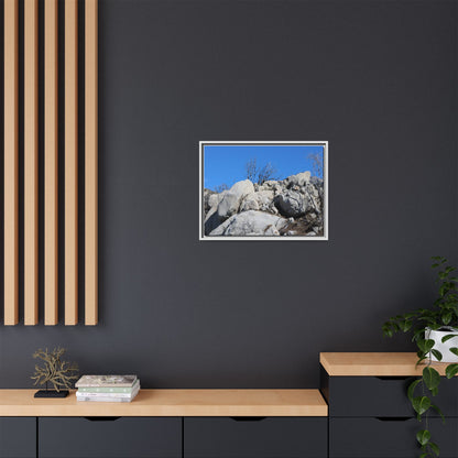 Barren Landscape with Boulder Formations - Unique Stretched Canvas Wall Art - Art By Earth