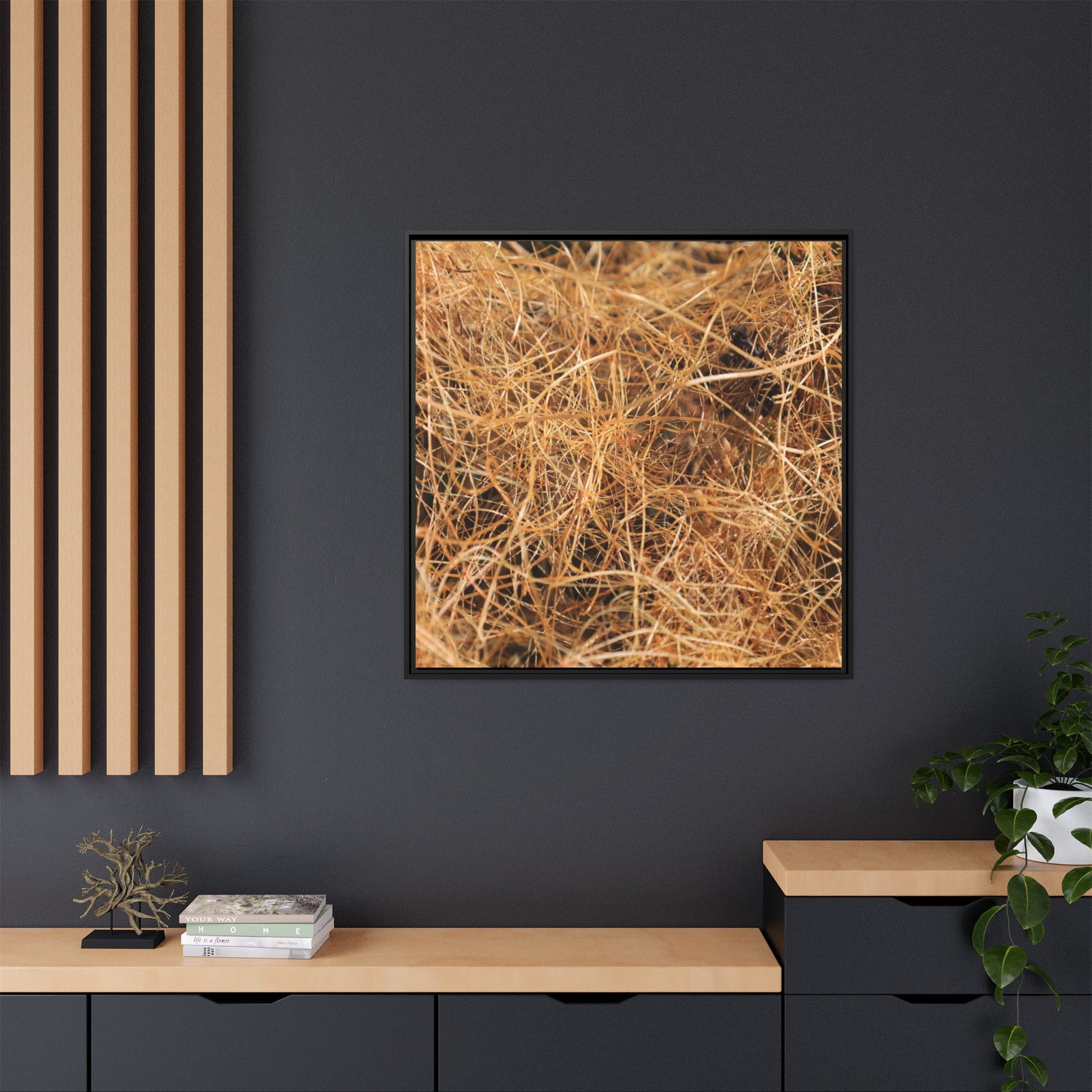 Dried Grass - Unique Stretched Canvas Wall Art - Art By Earth