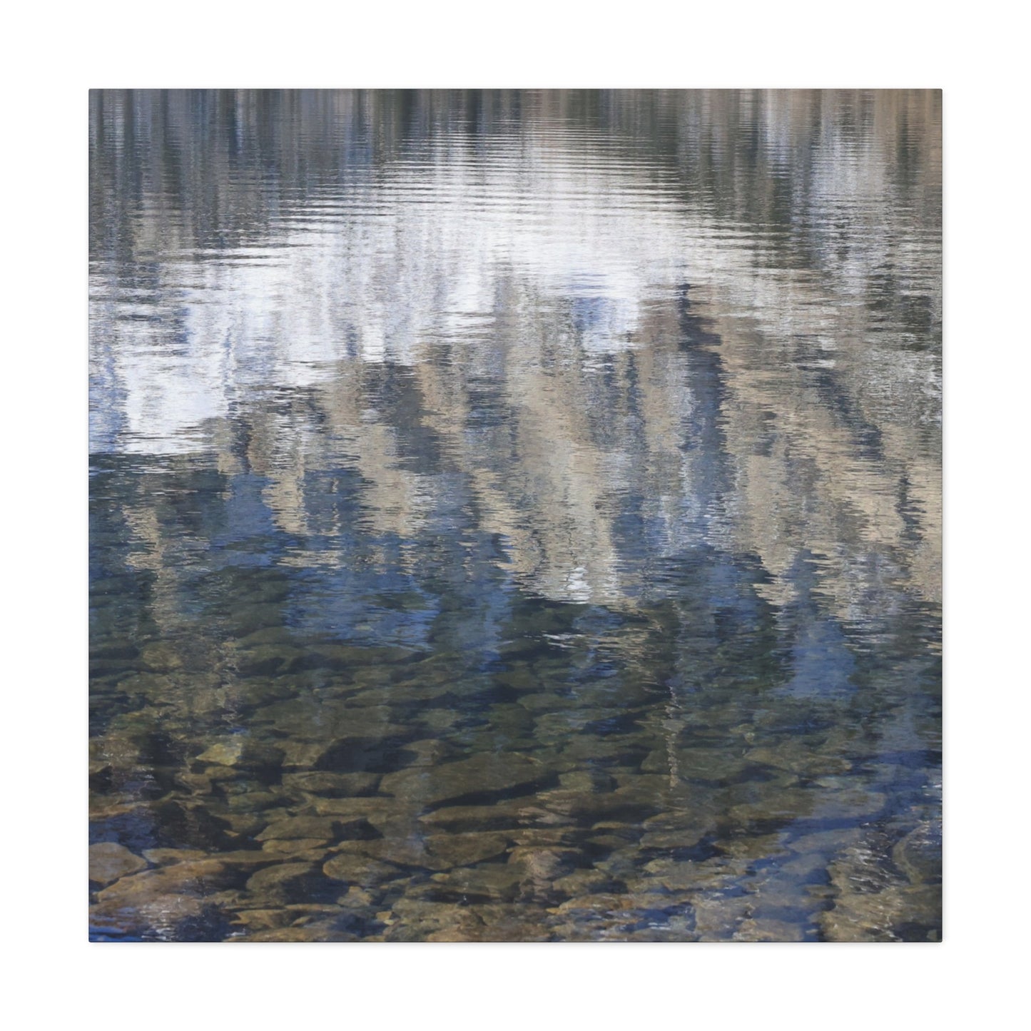 Ripples of Reflection - Unique Frameless Canvas Wall Art