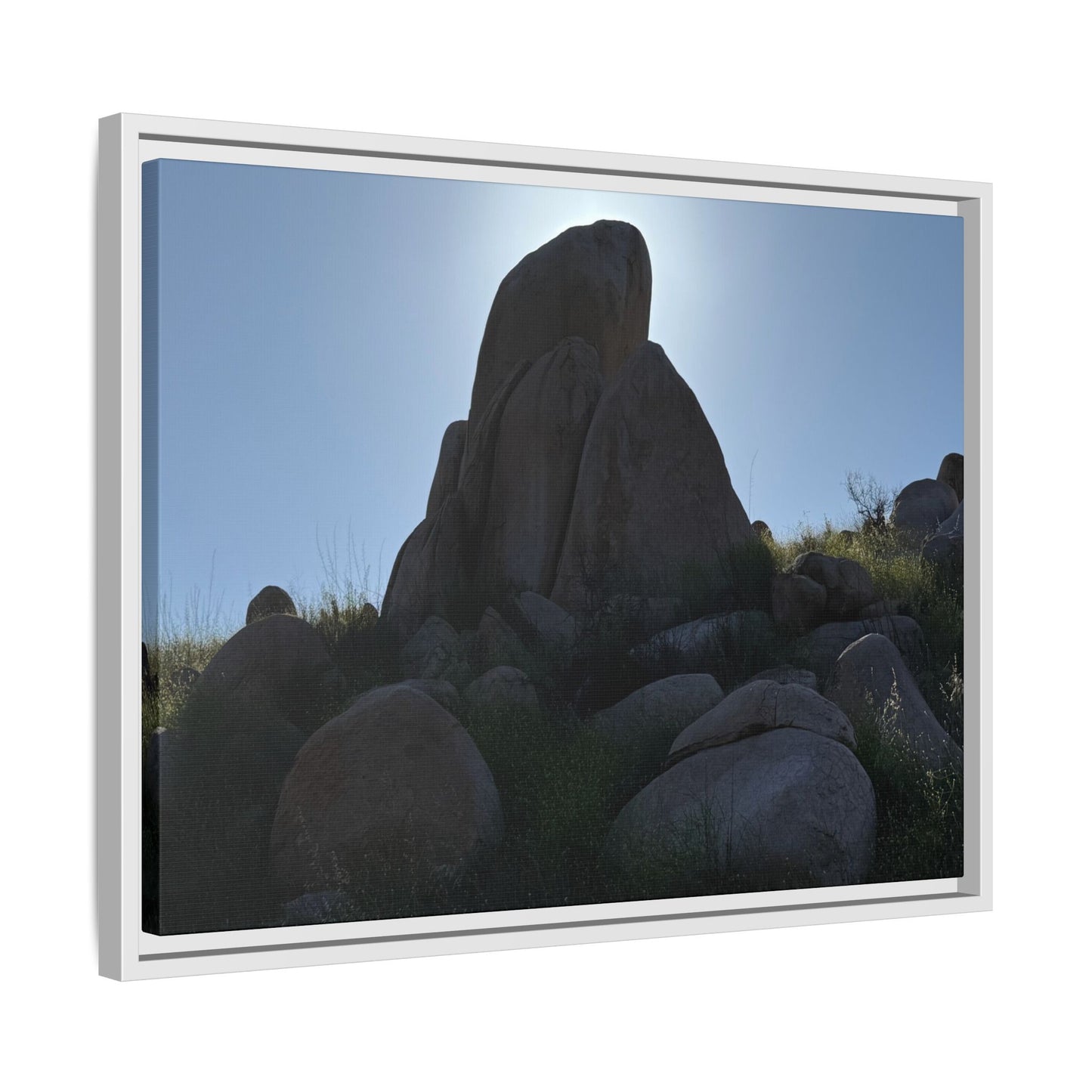 Boulder Silhouette - Unique Stretched Canvas Wall Art - Art By Earth