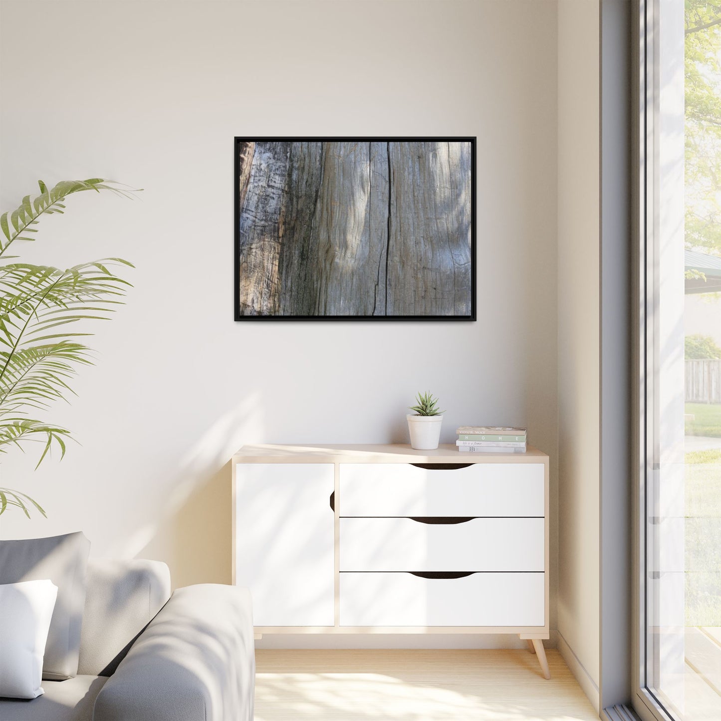 Cracked Timber Texture - Unique Stretched Canvas Wall Art