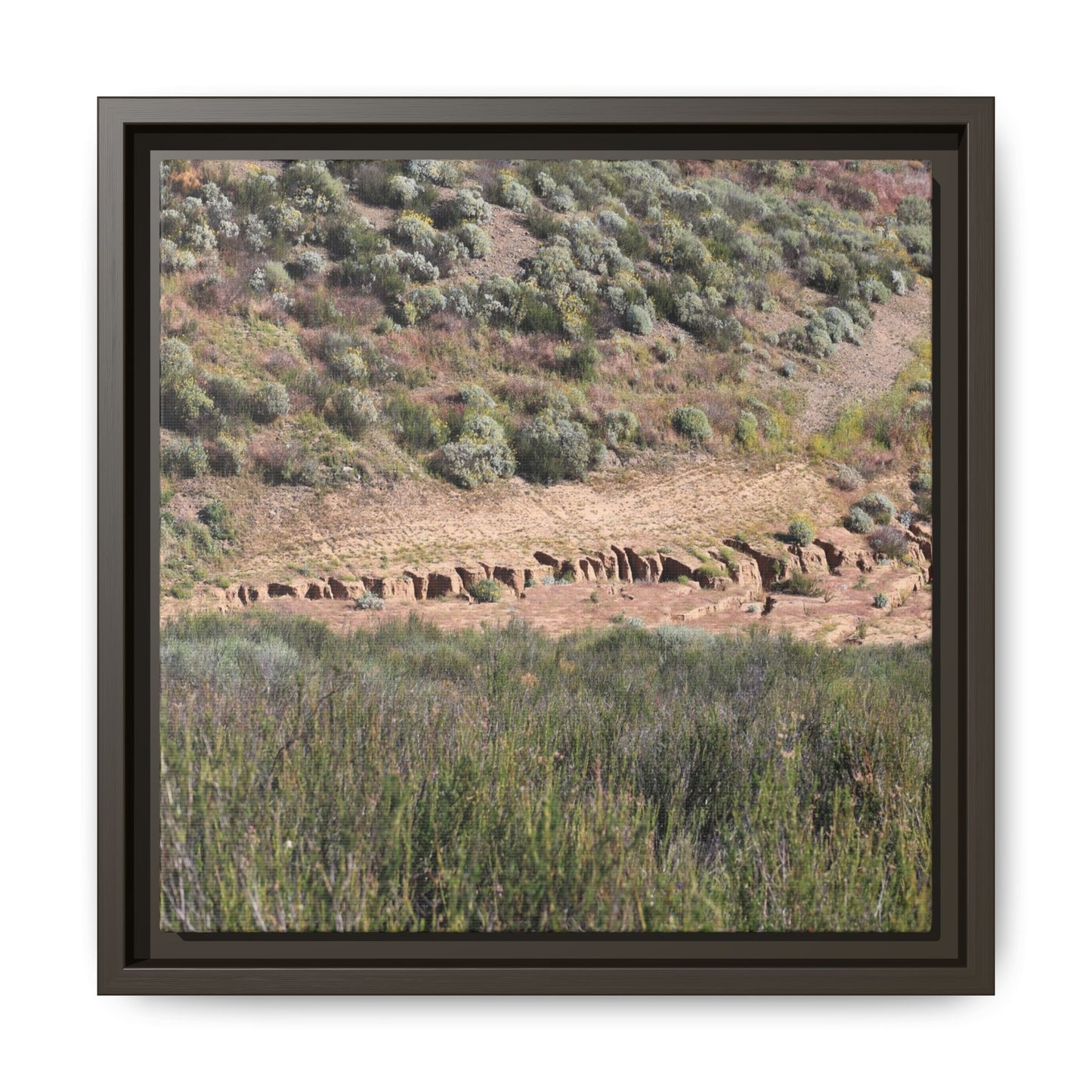 Ancient Dwellings in the Valley - Unique Stretched Canvas Wall Art - Art By Earth