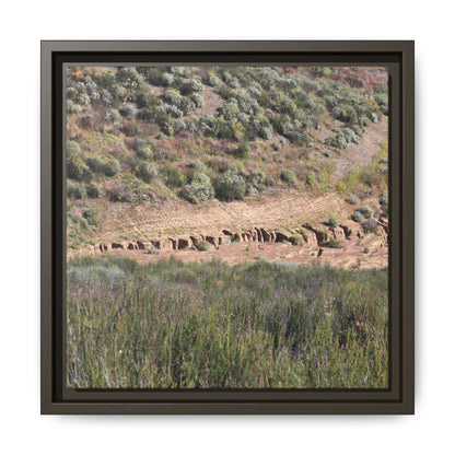 Ancient Dwellings in the Valley - Unique Stretched Canvas Wall Art - Art By Earth