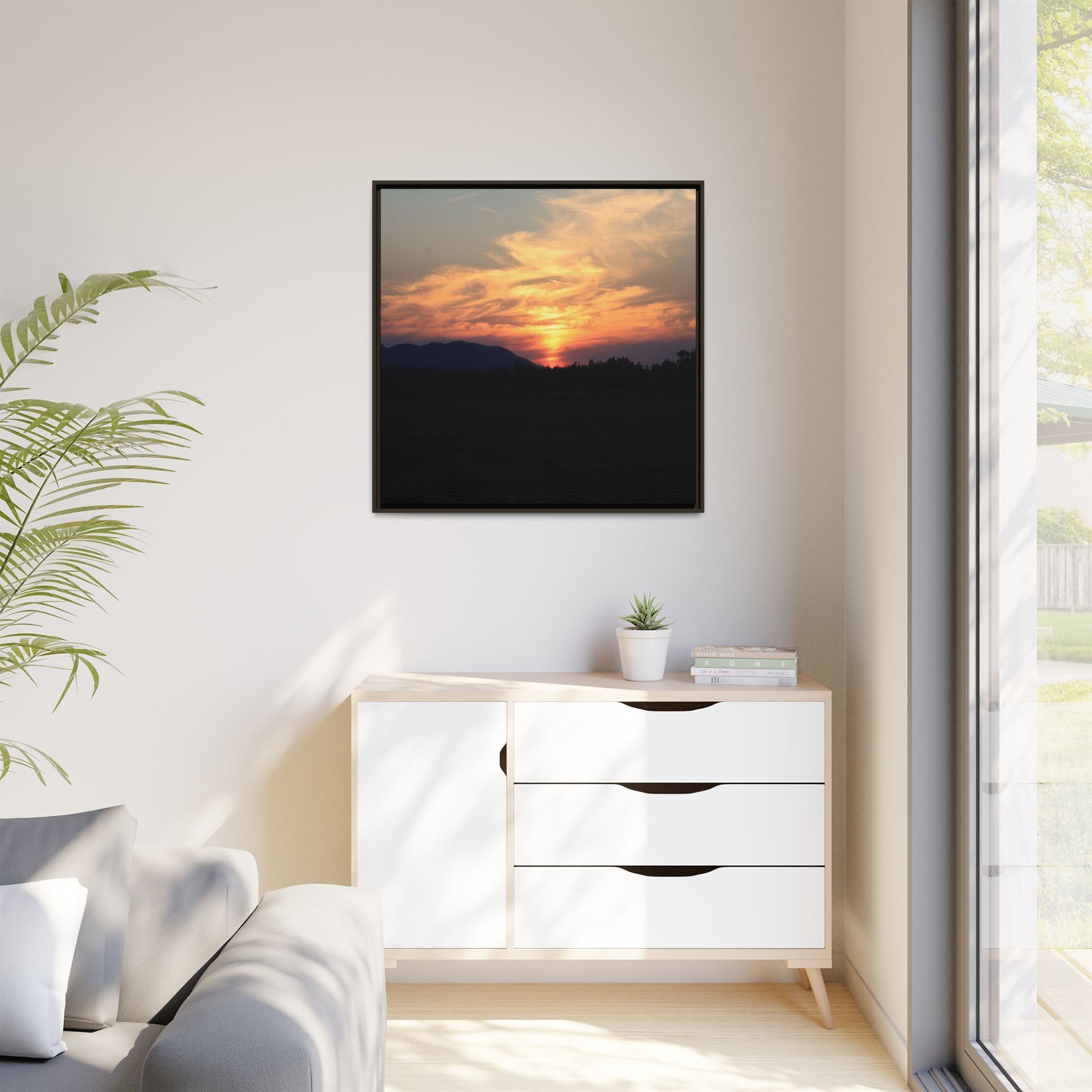 Gilded Horizon - Unique Stretched Canvas Wall Art - Art By Earth
