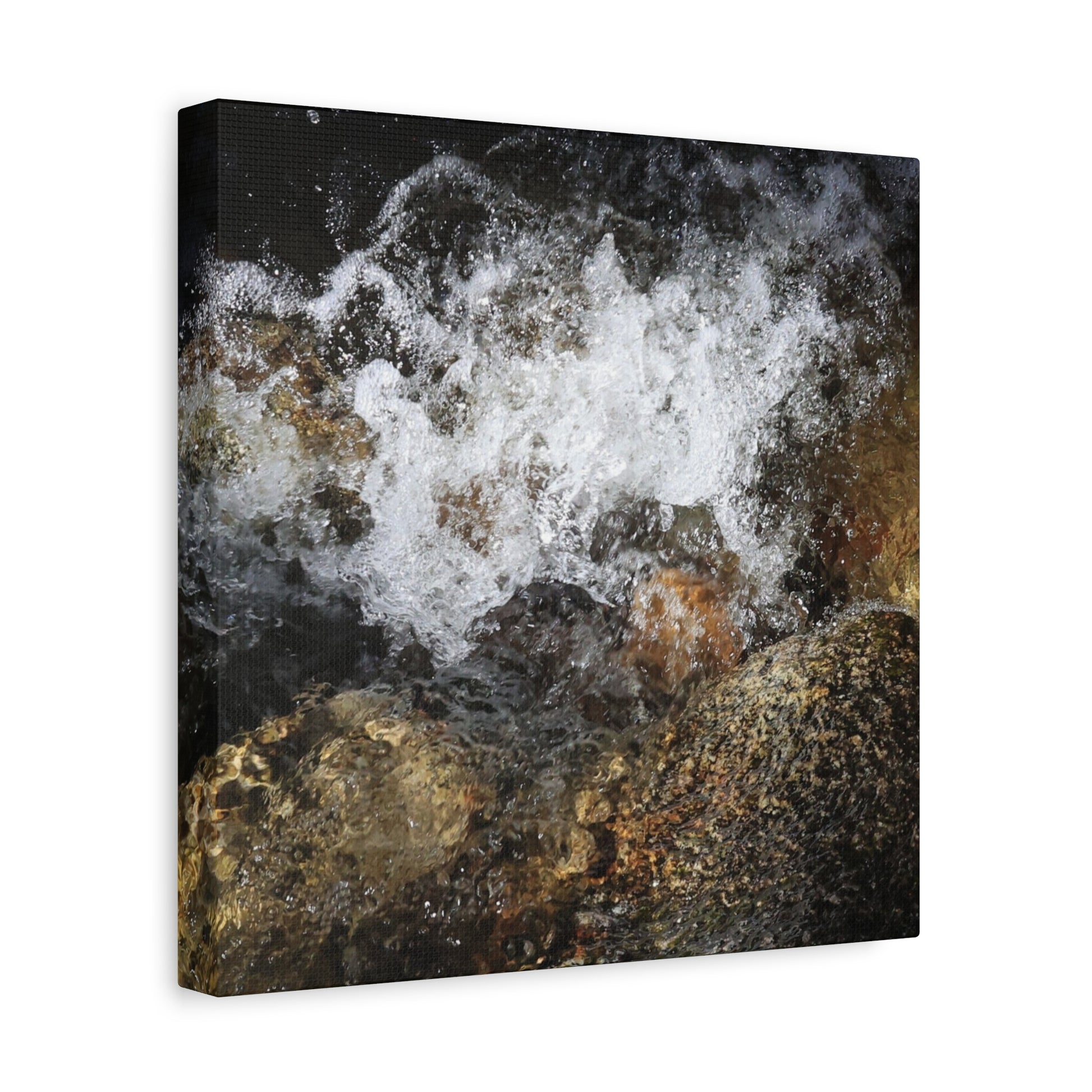 Stone and Surge - Unique Frameless Canvas Wall Art - Art By Earth