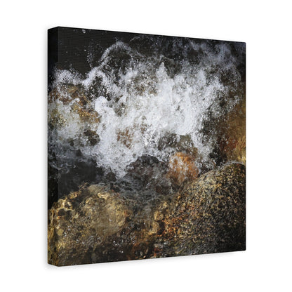 Stone and Surge - Unique Frameless Canvas Wall Art - Art By Earth