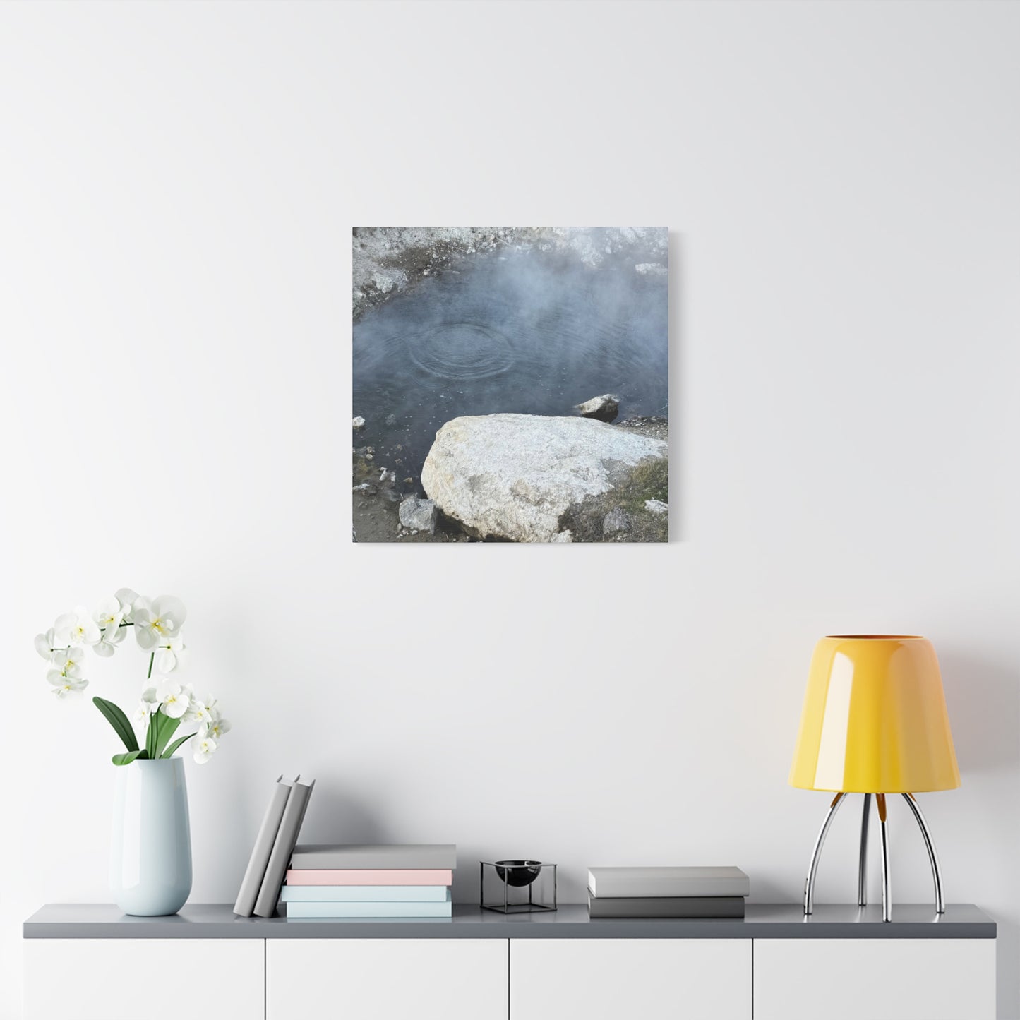 Echoes of Stone and Mist - Unique Frameless Canvas Wall Art