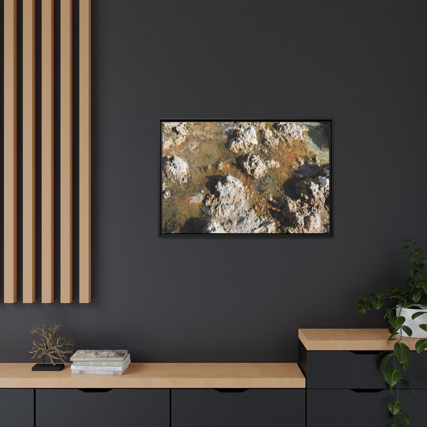 Stone Sea of Silence - Unique Stretched Canvas Wall Art