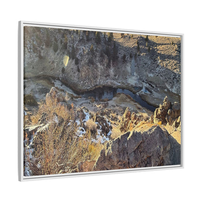 Fractured Landscape at Dawn - Unique Stretched Canvas Wall Art
