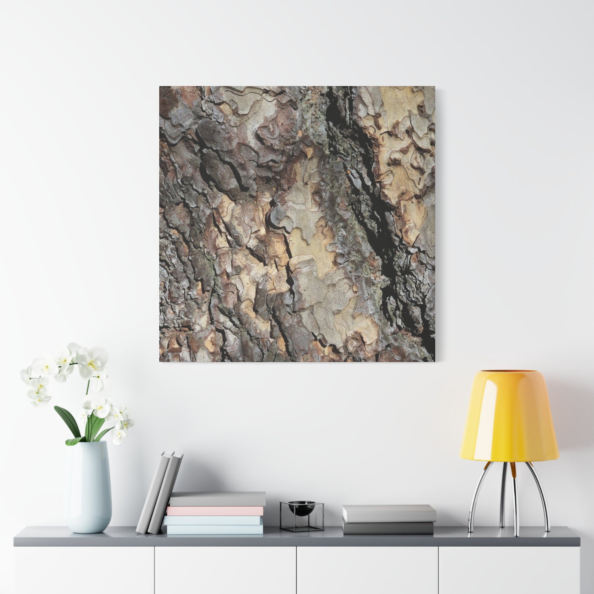 Tree Bark Symphony - Unique Frameless Canvas Wall Art - Art By Earth