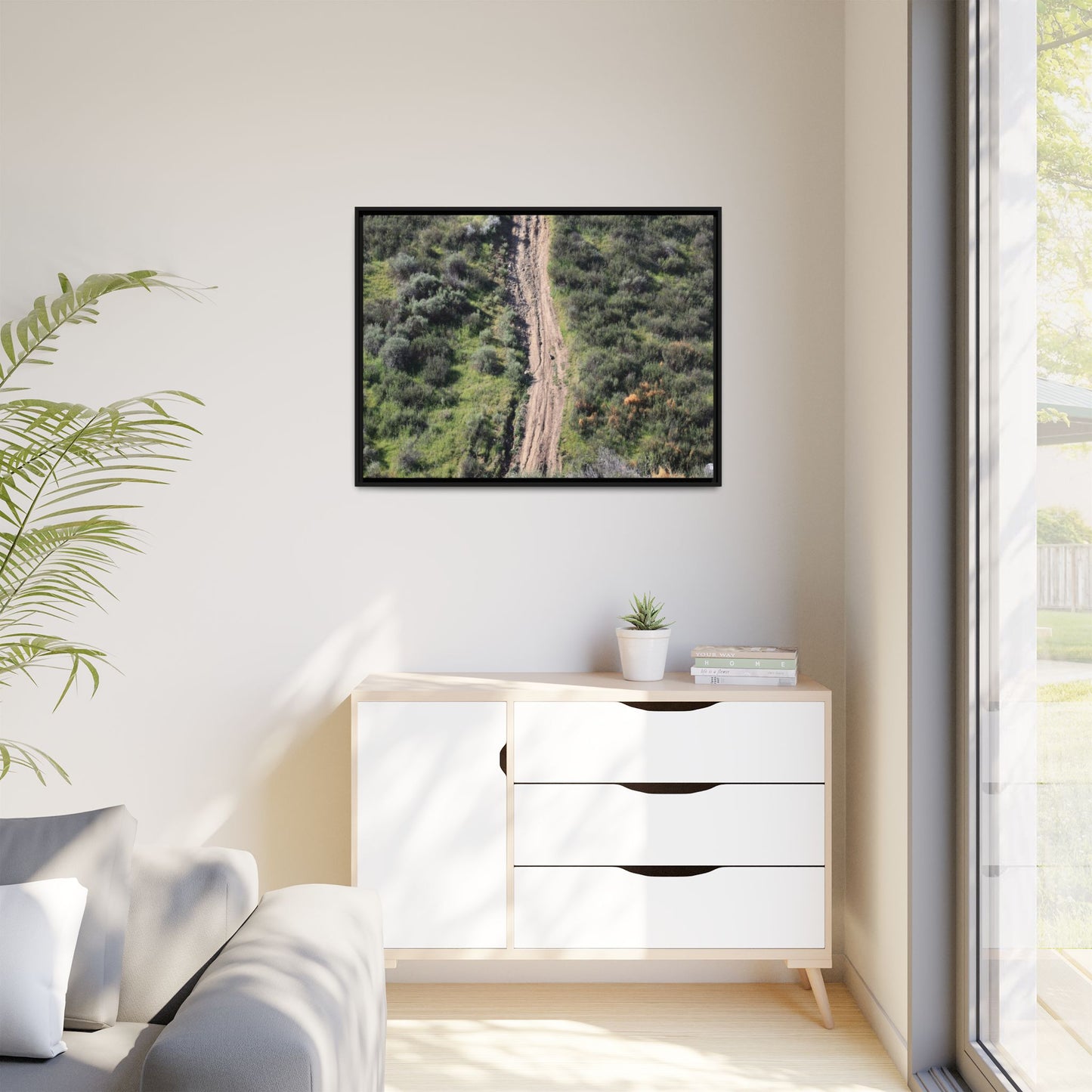 Desert Path Through Sage - Unique Stretched Canvas Wall Art - Art By Earth