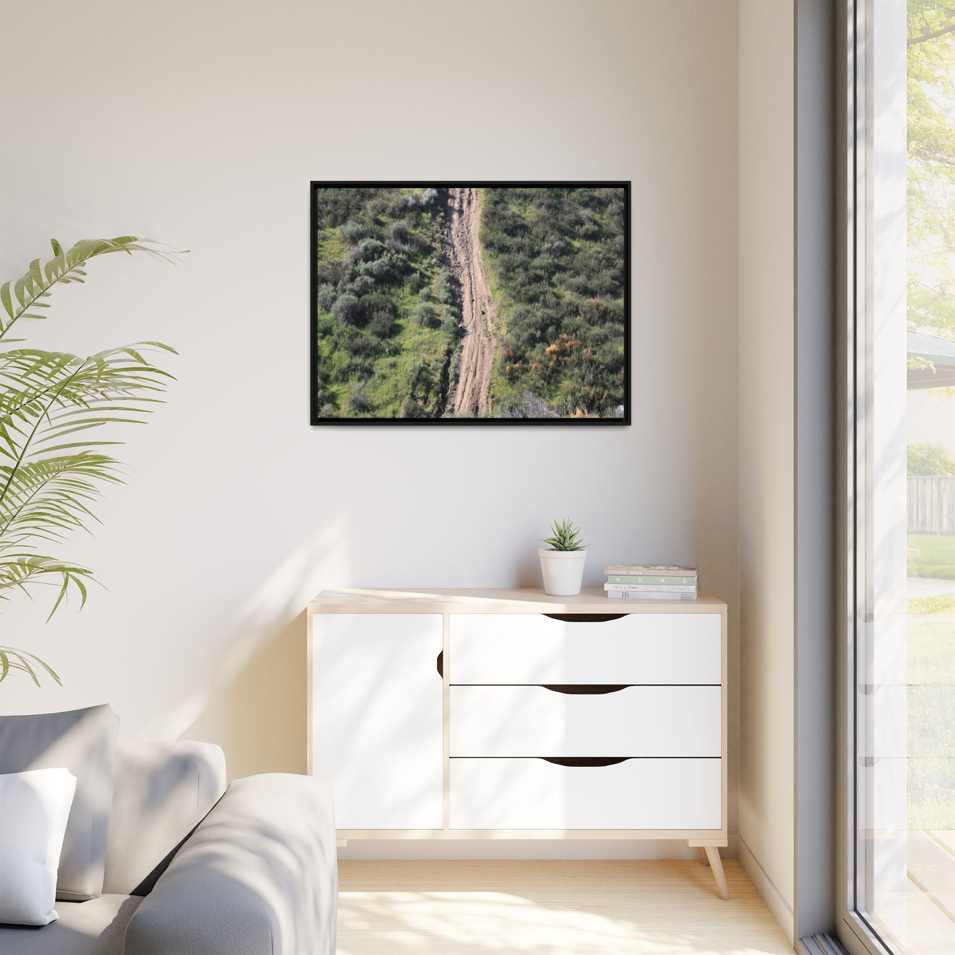 Desert Path Through Sage - Unique Stretched Canvas Wall Art - Art By Earth