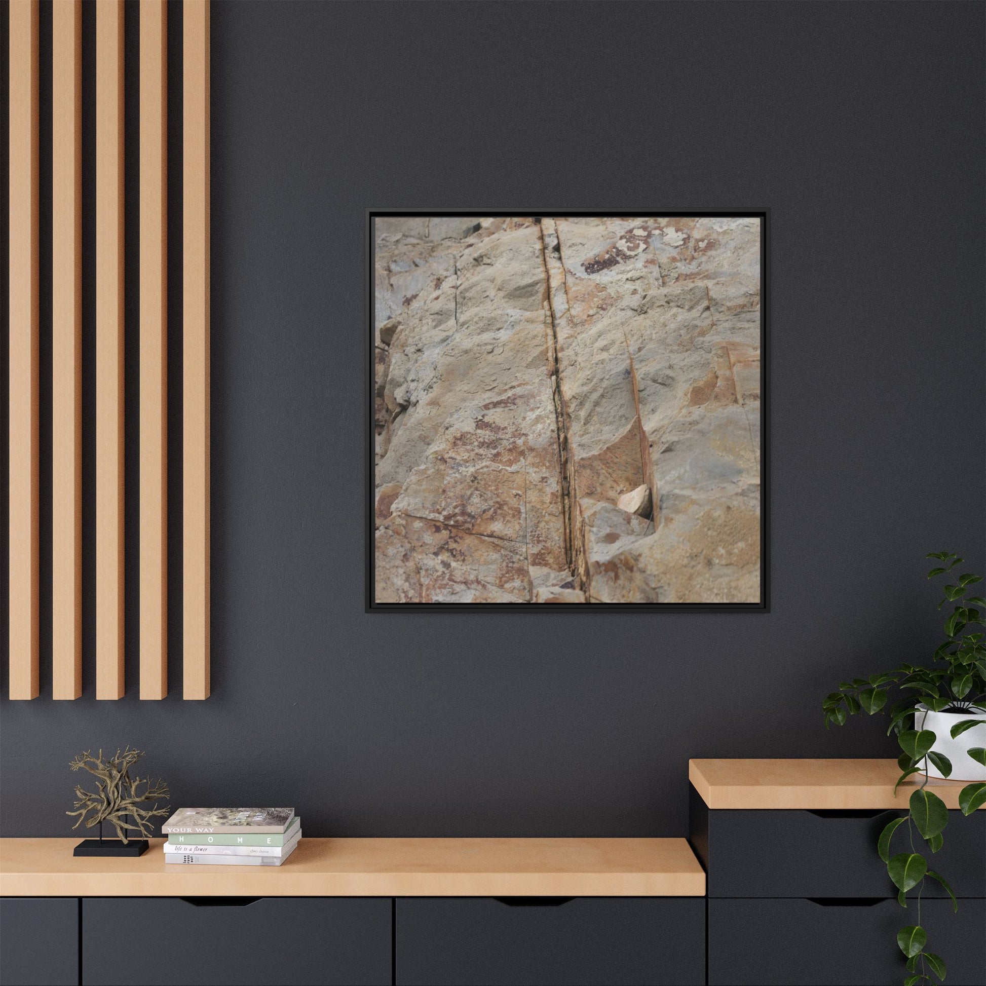 Sedimentary Symphony - Unique Stretched Canvas Wall Art - Art By Earth