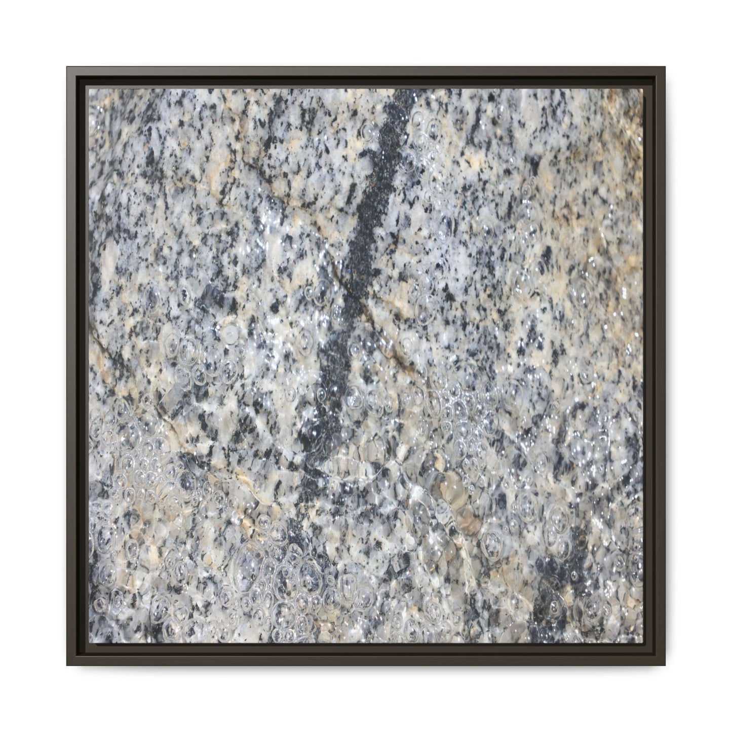 Granite Bubbles - Unique Stretched Canvas Wall Art - Art By Earth