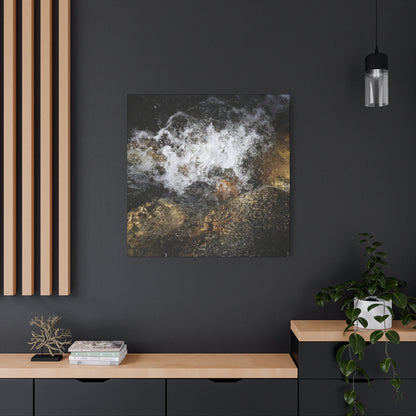 Stone and Surge - Unique Frameless Canvas Wall Art - Art By Earth