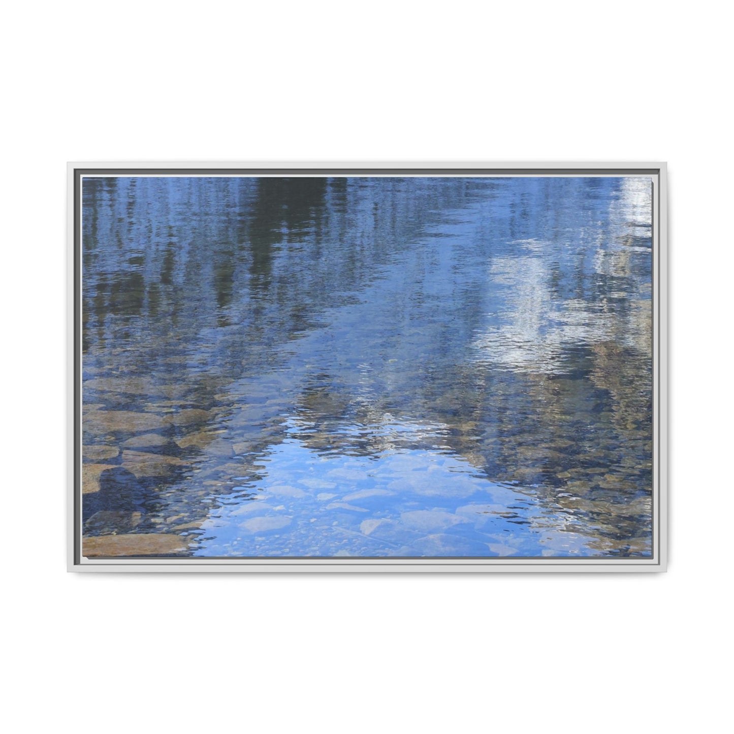 Reflected Stones - Unique Stretched Canvas Wall Art