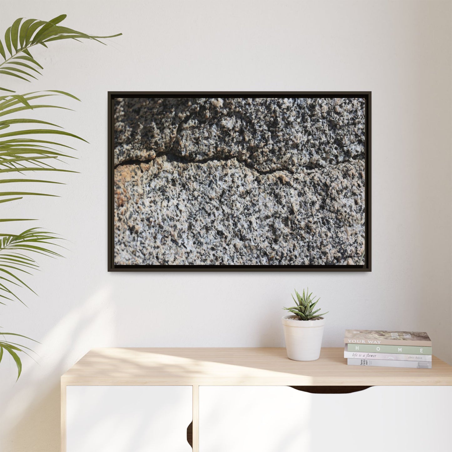 Weathered Stone Surface - Unique Stretched Canvas Wall Art