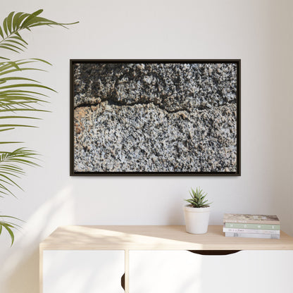 Weathered Stone Surface - Unique Stretched Canvas Wall Art