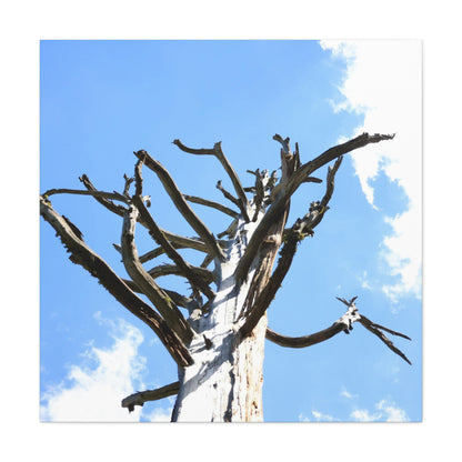 Skeletal Branches Reaching - Unique Frameless Canvas Wall Art - Art By Earth