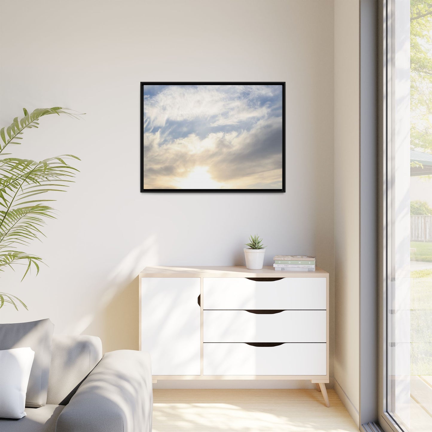 Sky's Ethereal Whisper - Unique Stretched Canvas Wall Art - Art By Earth