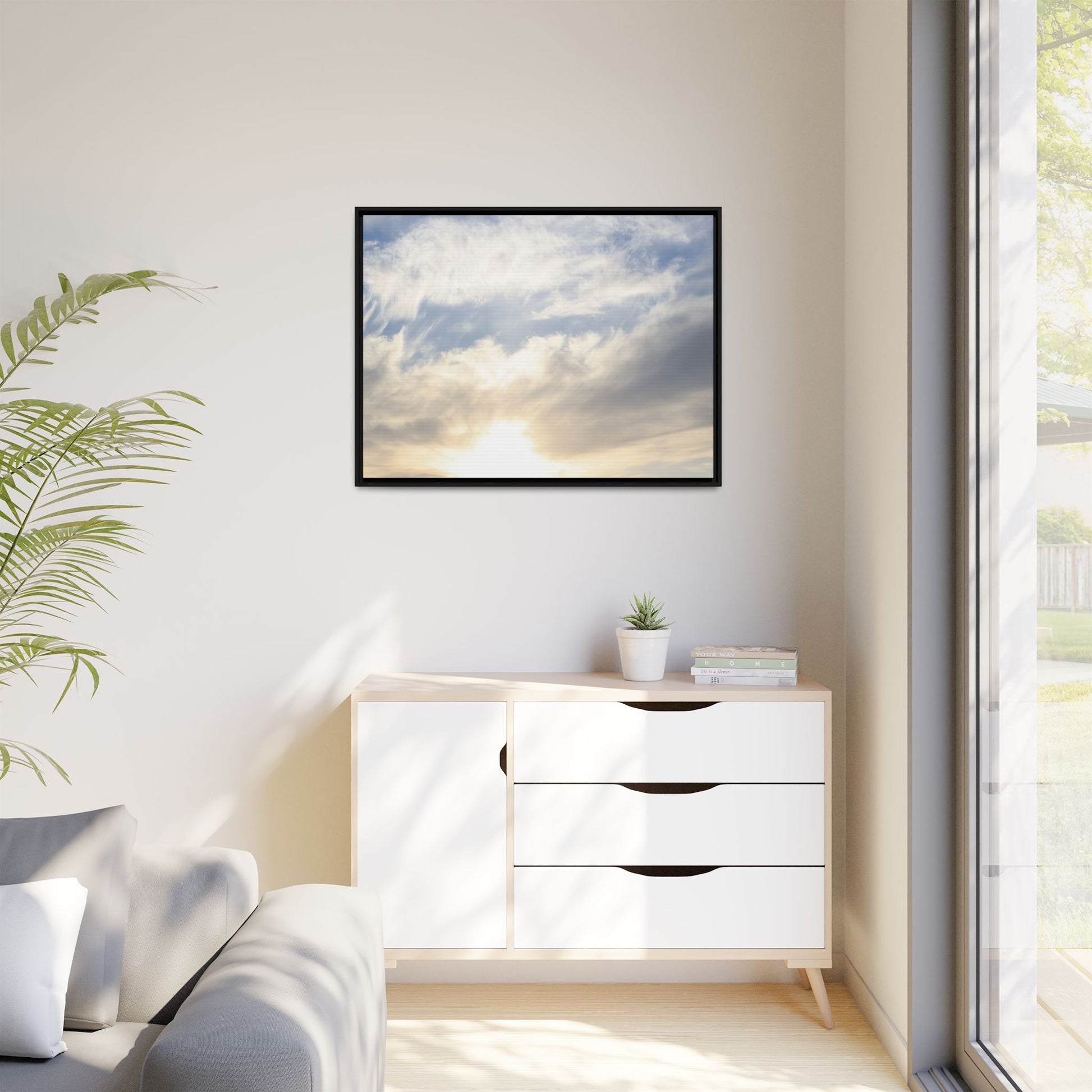 Sky's Ethereal Whisper - Unique Stretched Canvas Wall Art - Art By Earth