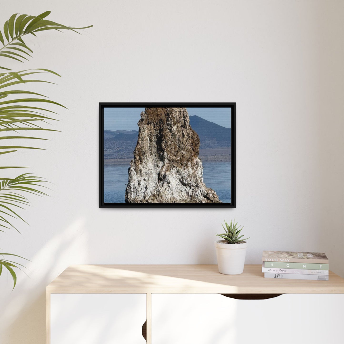 Tufa Tower Reflection - Unique Stretched Canvas Wall Art