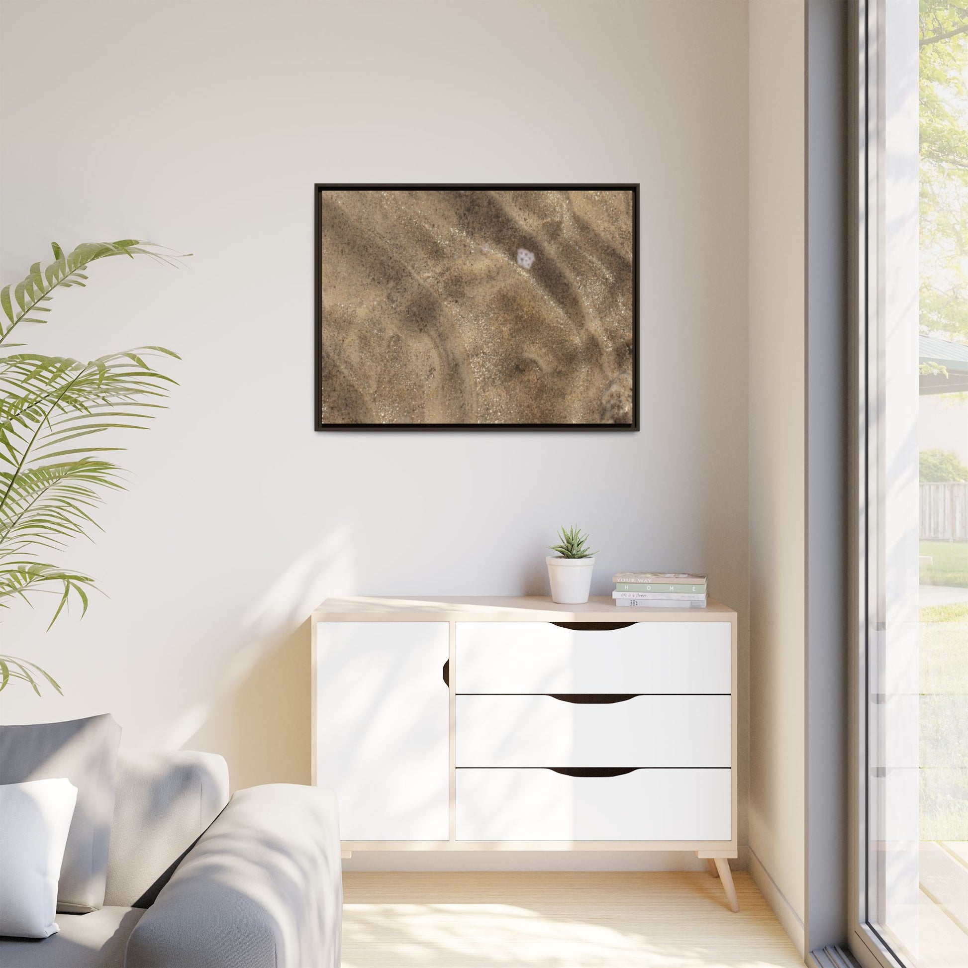 Underwater Sand Exploration - Unique Stretched Canvas Wall Art - Art By Earth