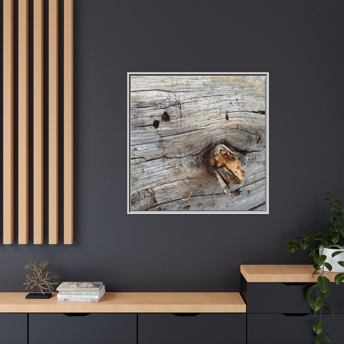 Weathered Wood Texture - Unique Stretched Canvas Wall Art - Art By Earth