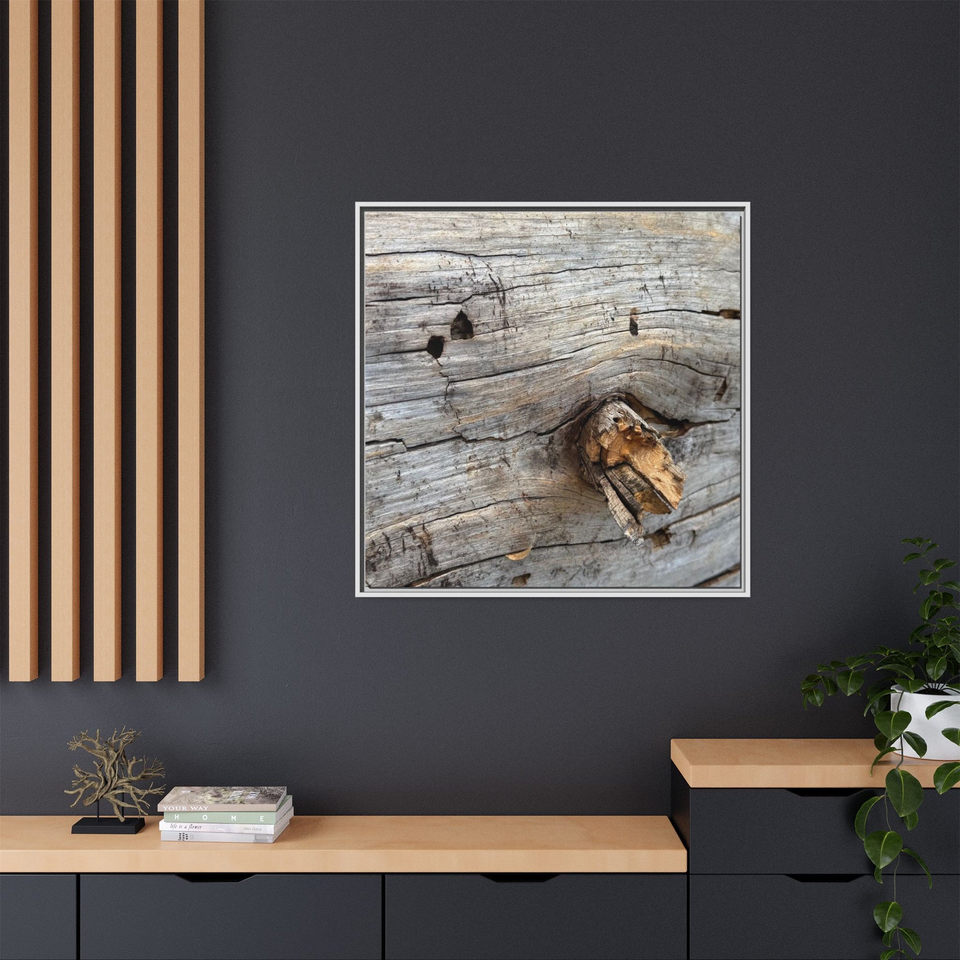 Weathered Wood Texture - Unique Stretched Canvas Wall Art - Art By Earth