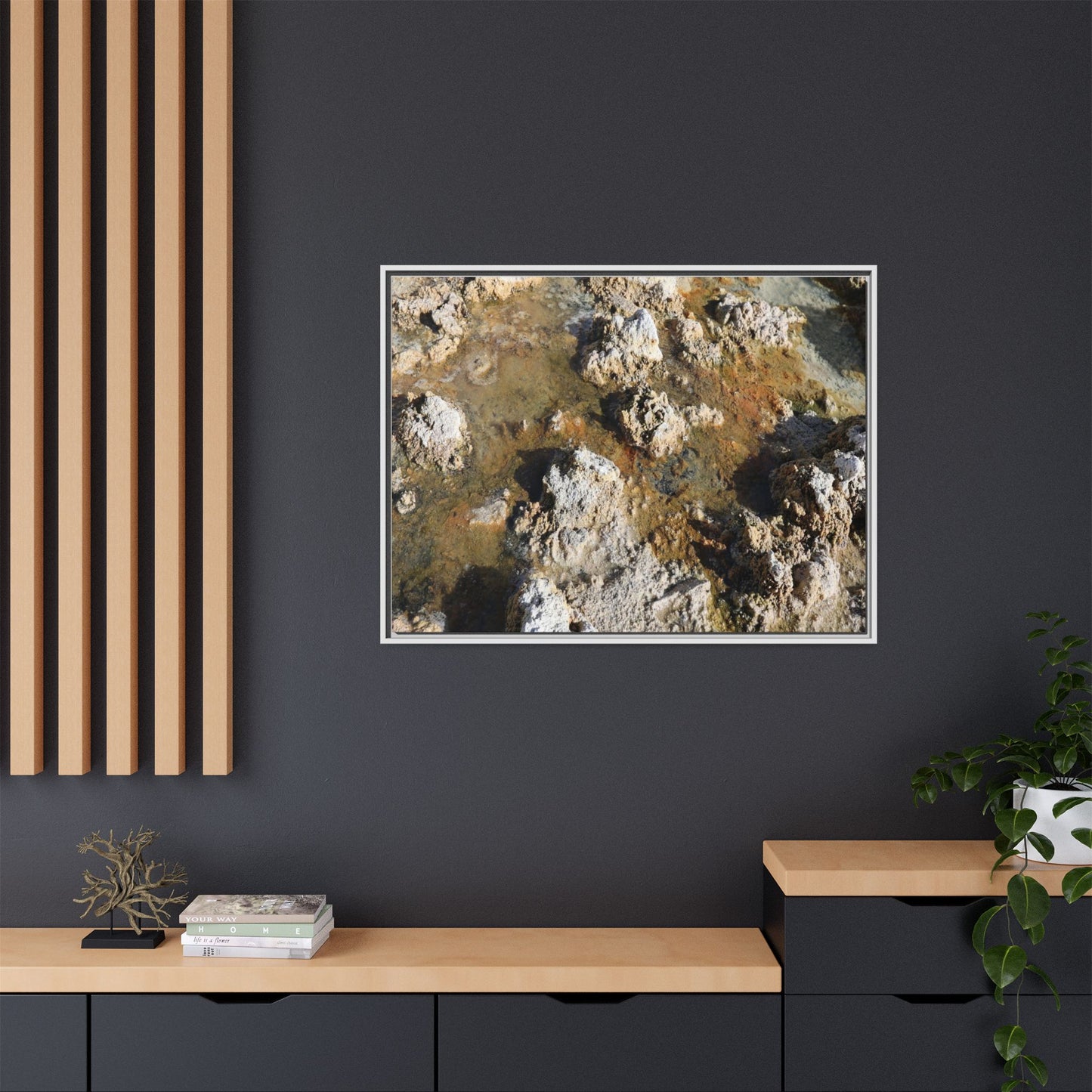 Stone Sea of Silence - Unique Stretched Canvas Wall Art