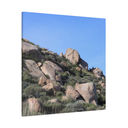 Desert Boulder Formation - Unique Frameless Canvas Wall Art - Art By Earth