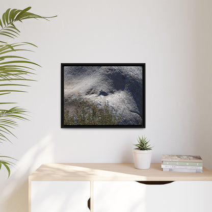 Weathered Boulder with Character - Unique Stretched Canvas Wall Art