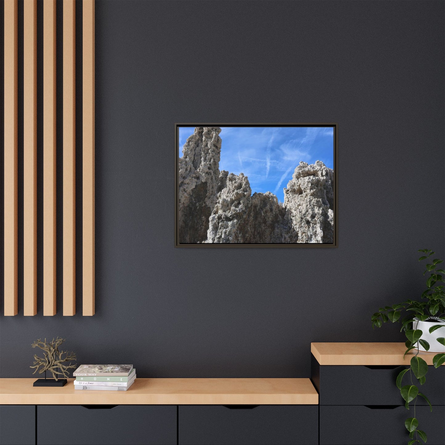 Weathered Sentinels - Unique Stretched Canvas Wall Art