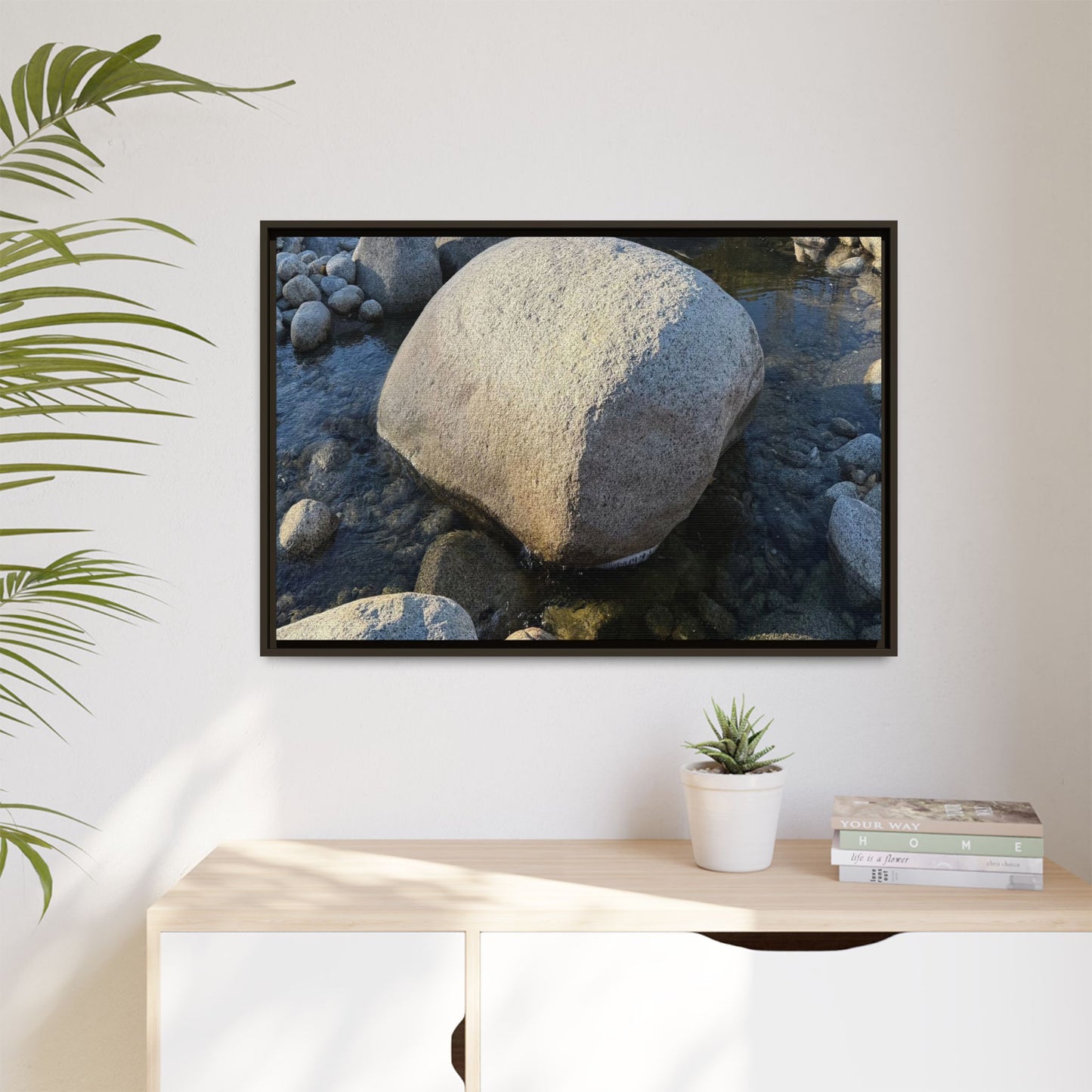 Rocky Riverbed - Unique Stretched Canvas Wall Art - Art By Earth